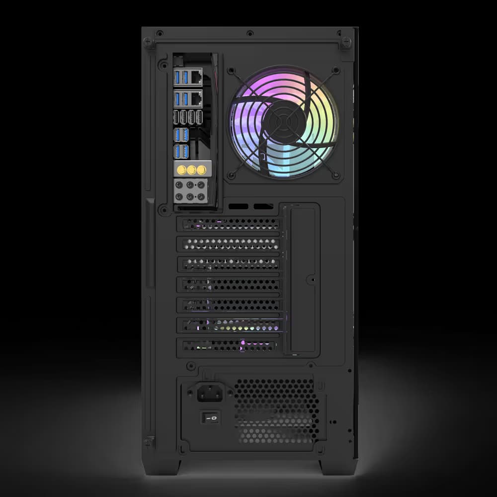darkFlash DS900 ATX Mid Tower Black with Tempered Glass Side Panel and USB 3.2 Gen 1 Type-A, USB 2.0 Type-A Front Panel image