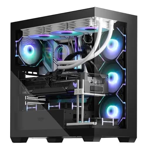 darkFlash DS900 ATX Mid Tower Black with Tempered Glass Side Panel and USB 3.2 Gen 1 Type-A, USB 2.0 Type-A Front Panel main image