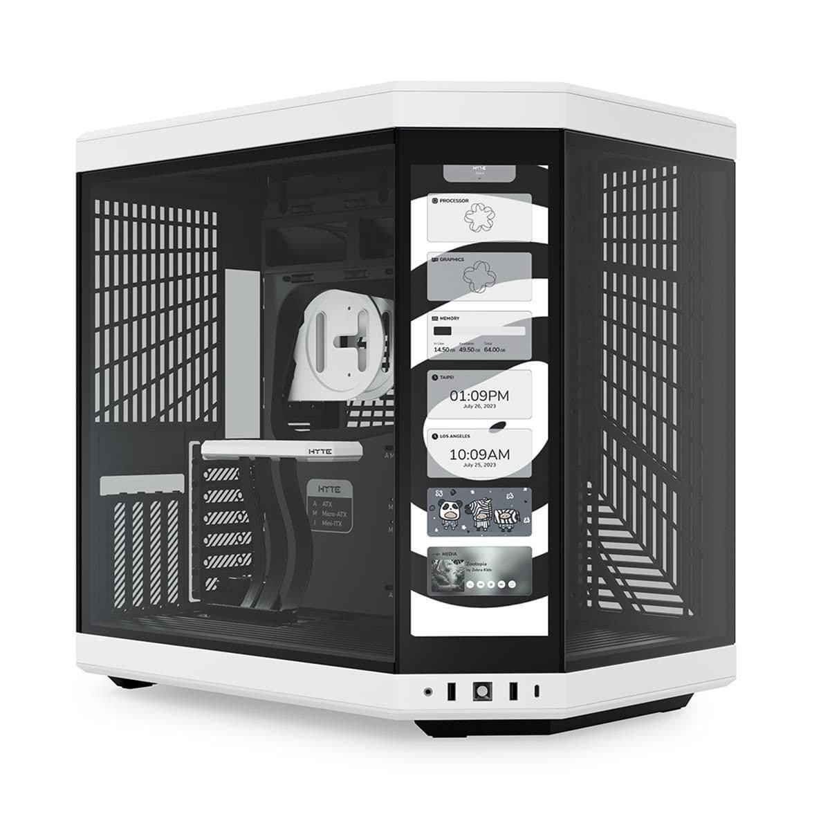 HYTE Y70 Touch ATX Mid Tower Black / White with Tempered Glass Side Panel and USB 3.2 Gen 2 Type-C USB 3.2 Gen 1 Type-A main image