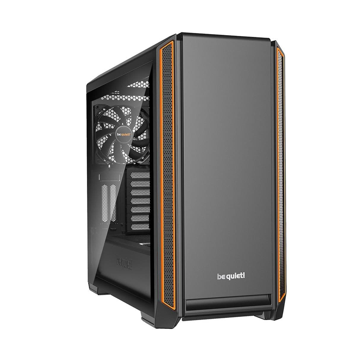 be quiet! Silent Base 601 ATX Mid Tower Black / Orange Tempered Glass Side Panel main image
