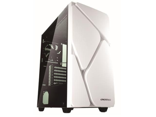 Enermax MarbleShell MS30 ATX Mid Tower White / Black Tempered Glass Side Panel, Front USB 3.2 Gen 1 & USB 2.0 image