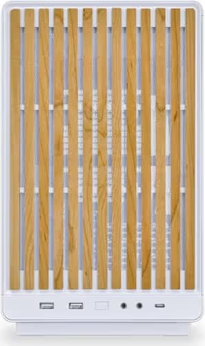  Lian Li A3-mATX Mini Tower White Wood with Tempered Glass Side Panel image