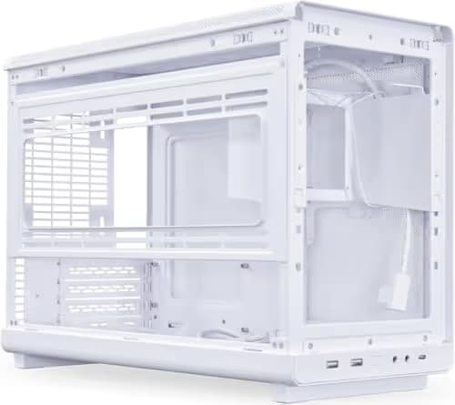  Lian Li A3-mATX Mini Tower White Wood with Tempered Glass Side Panel image