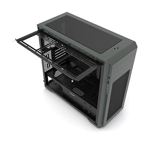 Phanteks Enthoo Pro M ATX Mid Tower Green Acrylic Side Panel image