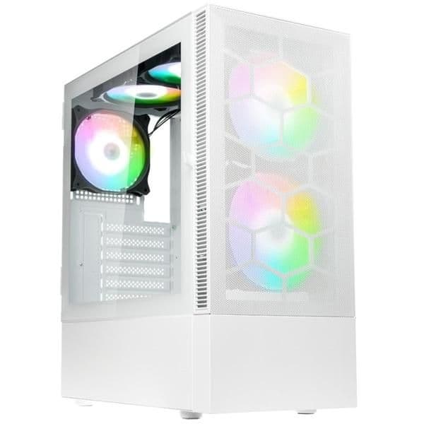 KOLINK Observatory MX Mesh ARGB ATX Mid Tower White Tempered Glass main image