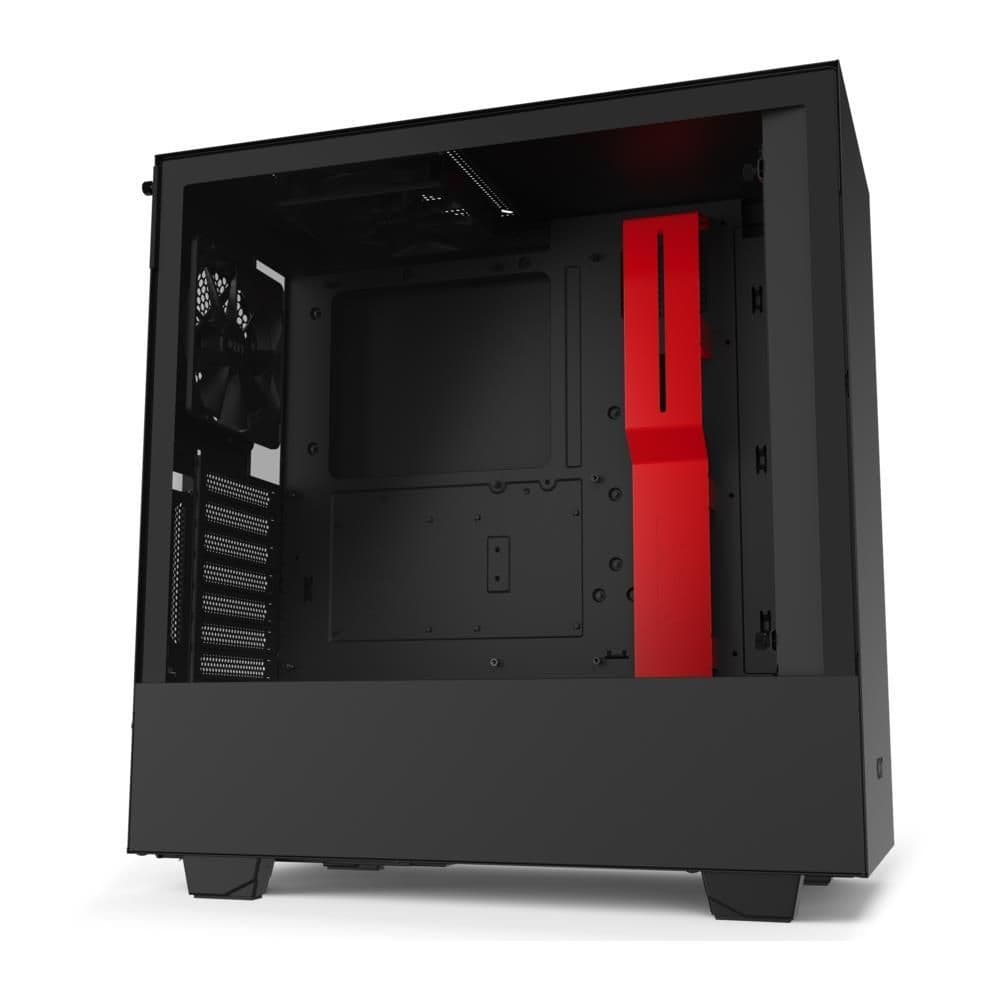 NZXT H510i ATX Mid Tower Black / Red Tempered Glass Side Panel main image