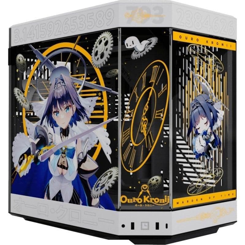 HYTE Y60 Ouro Kronii ATX Mid Tower White / Black with Tempered Glass Side Panel and USB 3.2 Gen 2 Type-C, USB 3.2 Gen 1 Type-A image