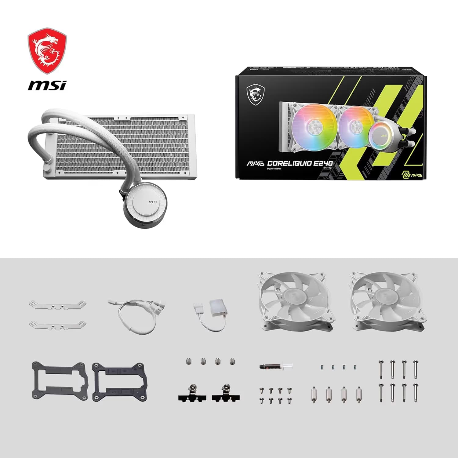 MSI MAG CORELIQUID E240 Water 240mm White image