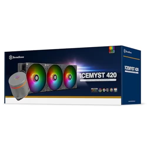 Silverstone IceMyst Water 420mm 93.29 CFM Silver / Black image