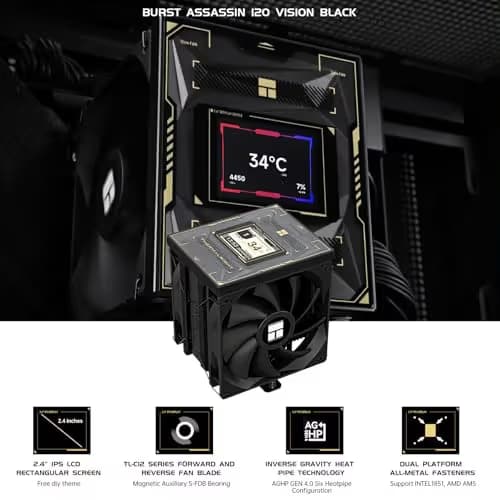 Thermalright Burst Assassin 120 Vision 66.17 CFM Air 156mm Black image