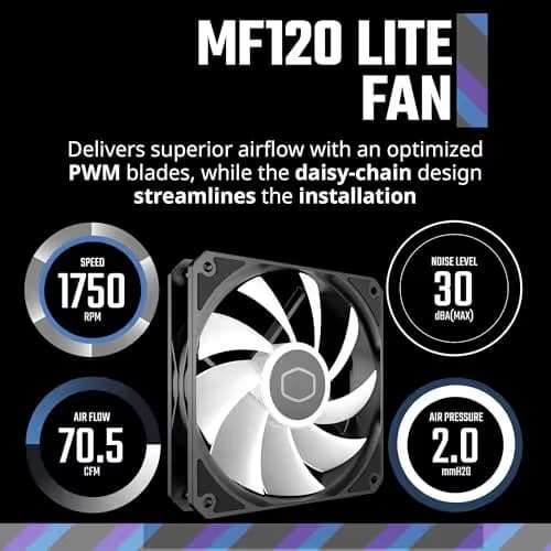 Cooler Master MasterLiquid 240 Core II 70.7 CFM Water 240mm 70.7 CFM Black image