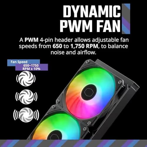 Cooler Master MasterLiquid 240 Core II 70.7 CFM Water 240mm 70.7 CFM Black image