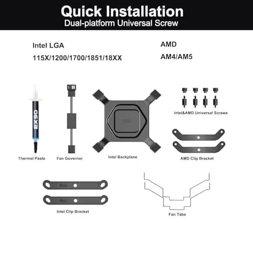 PC Cooler RZ400 V2 Air 155mm 86.73 CFM Black image