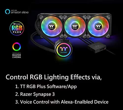 Thermaltake Floe DX RGB 360 TT Premium Edition 42.45 CFM Water 360mm Black / Gray image