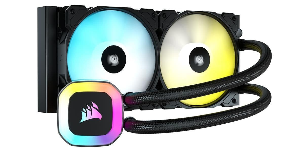 Corsair H100 Water 240mm Black 47.73 CFM image