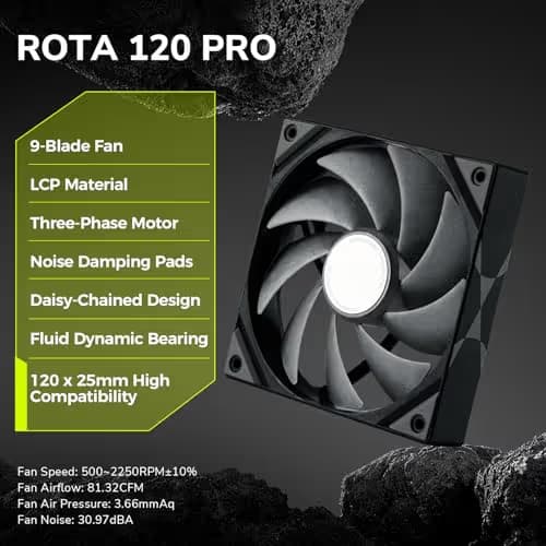 TRYX PANORAMA Water 240mm 81.32 CFM Black image