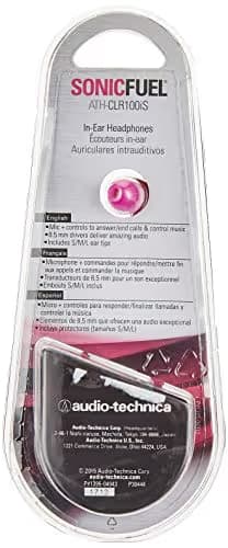 Audio-Technica SonicFuel CLR100iS Closed-Back In-Ear Headphones with Microphone in Pink image