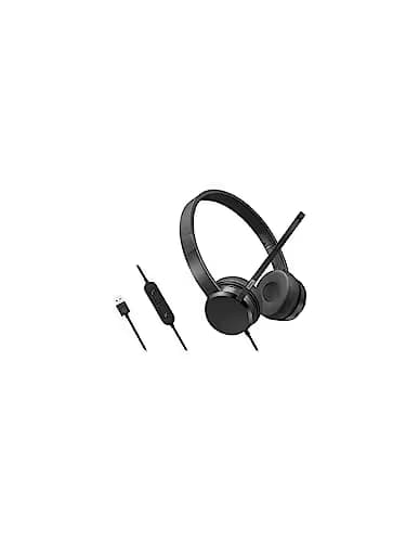 Lenovo 4XD1K18260 Closed-Back Black Headphones image