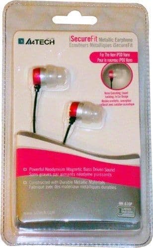 A4Tech MK-630P Closed Wired In-Ear Headphones Pink/White image