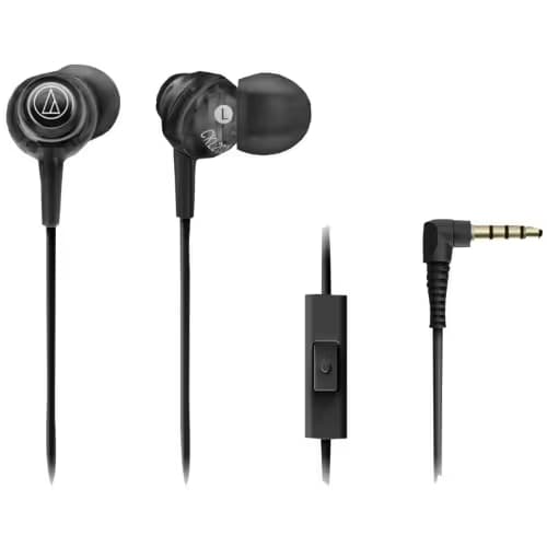 Audio-Technica ATH-CKL202iSBK Closed In-Ear Headphones with Microphone image