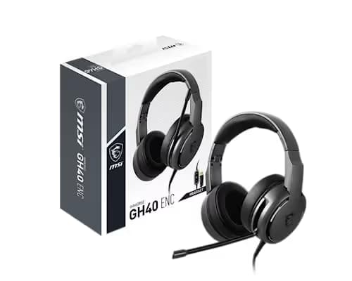 MSI IMMERSE GH40 Wired Closed-Back Headphones ENC Black main image