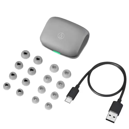 Audio-Technica ATH-TWX7 Closed Earbud With Microphone Headset image