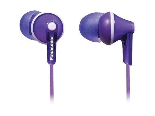 Panasonic RP-HJE120-V Closed-Back White / Purple Earbuds main image