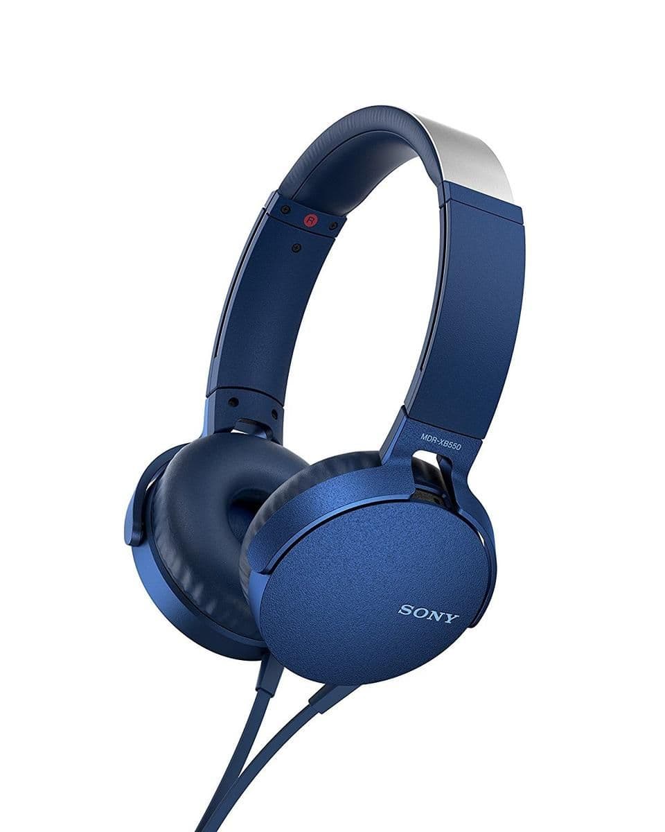 Sony Extra Bass MDRXB550AP Closed Headphones Blue main image