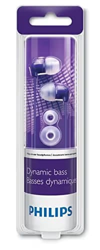 Philips SHE3590 Closed-Back Wired In-Ear Headphones White/Purple With Microphone image