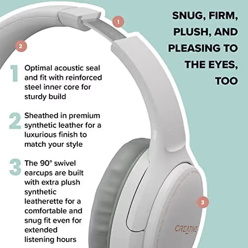 Creative Labs Zen Hybrid Closed-Back White Headphones image