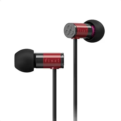 Final E1000 Closed-Back Wired Earbuds Red / Black image