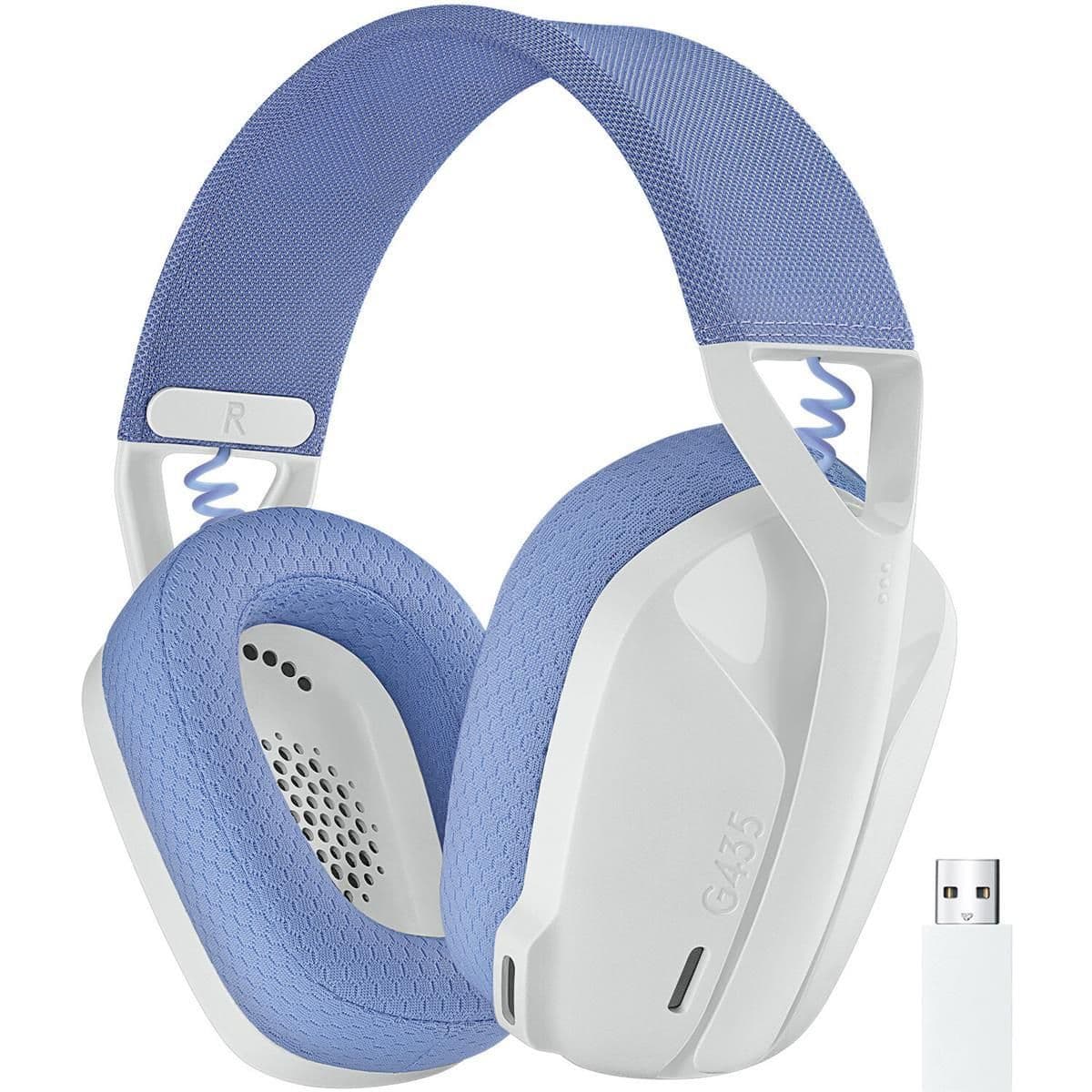 Logitech G435 Closed-Back Gaming Headset in White / Blue main image