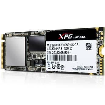 ADATA XPG SX8000 512GB SSD M.2-2280 PCIe 3.0 X4 NVMe image