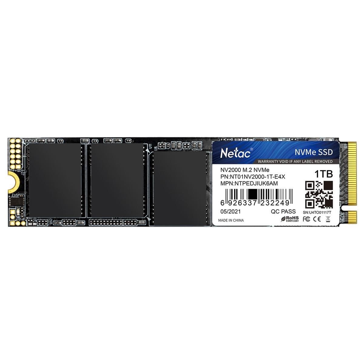 Netac NV2000 1TB M.2-2280 SSD PCIe 3.0 X4 NVMe image