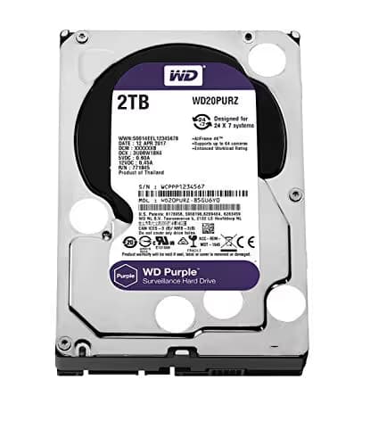 Western Digital Purple 2TB 3.5" HDD 5400RPM SATA 6.0 Gb/s image