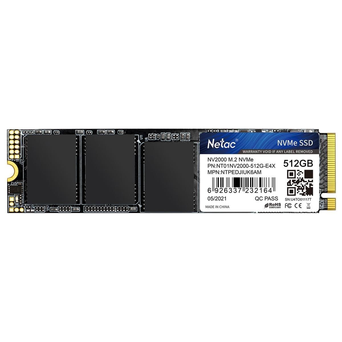 Netac NV2000 512GB SSD M.2-2280 PCIe 3.0 X4 NVMe image
