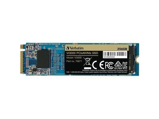 Verbatim Vi3000 256GB SSD M.2 PCIe 3.0 NVMe image