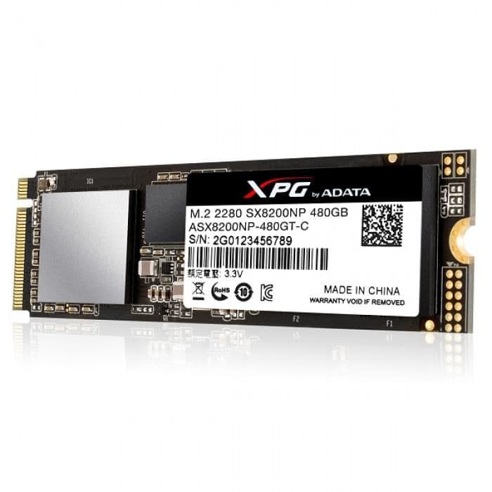 ADATA XPG SX8200 480 480GB SSD M.2-2280 PCIe 3.0 X4 NVMe image