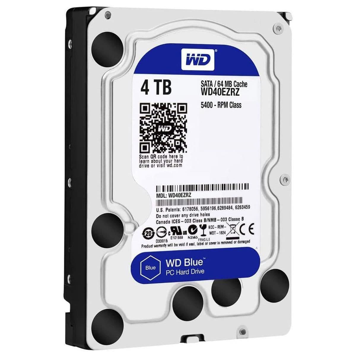 Western Digital Blue 4TB HDD 5400RPM 3.5" SATA 6.0 Gb/s image