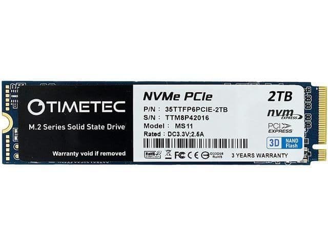 Timetec 35TTFP6PCIE 2TB SSD M.2-2280 PCIe 3.0 X4 NVMe image