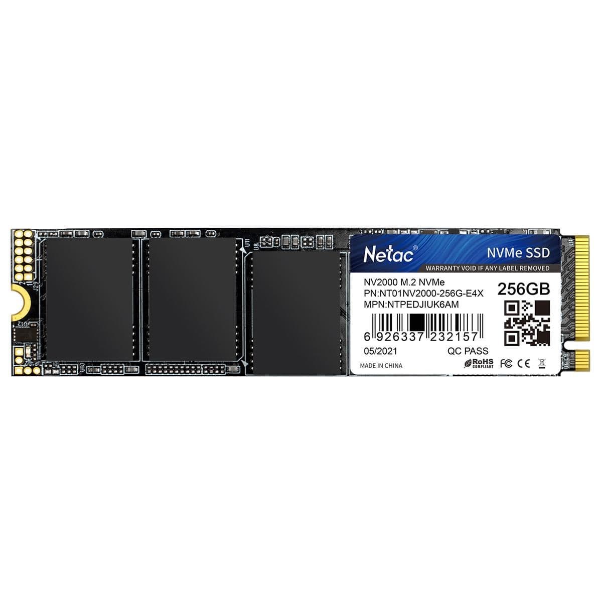 Netac NV2000 256 GB SSD M.2-2280 PCIe 3.0 X4 NVMe main image