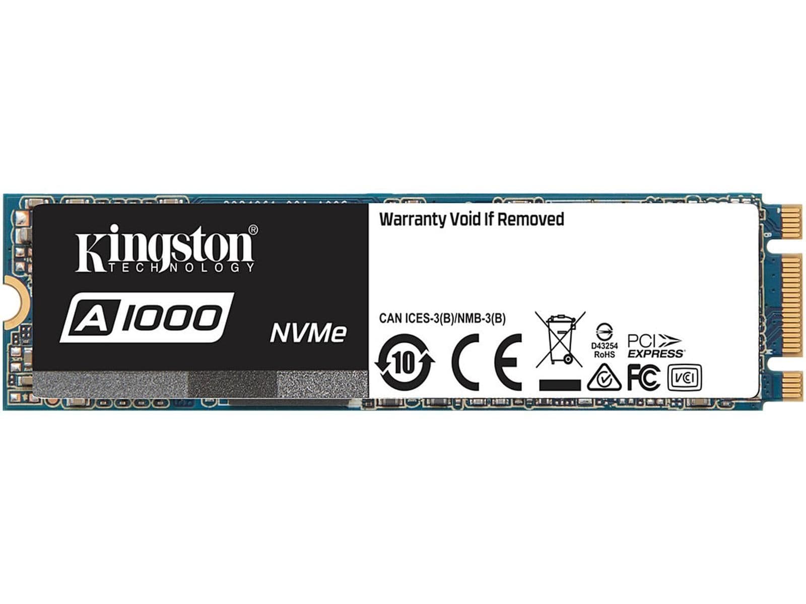 Kingston A1000 960GB M.2-2280 SSD PCIe 3.0 x4 NVMe image