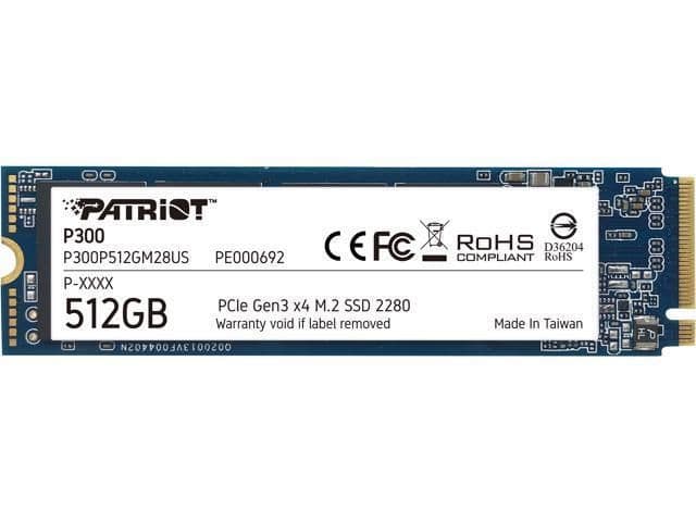 Patriot P300 512GB SSD M.2-2280 PCIe 3.0 NVMe image