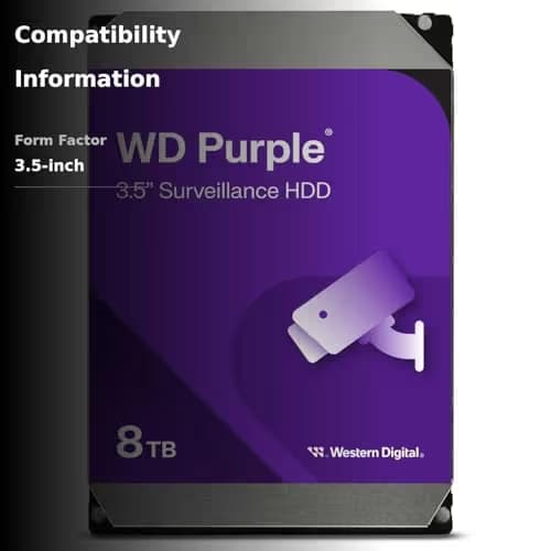 Western Digital Purple 8TB HDD 3.5" 5640RPM SATA image