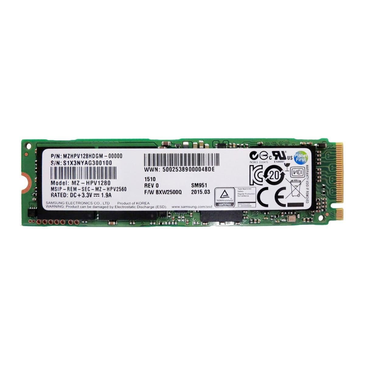 Samsung MZVPV128HDGM-00000 128GB SSD M.2-2280 PCIe 3.0 X4 NVMe main image