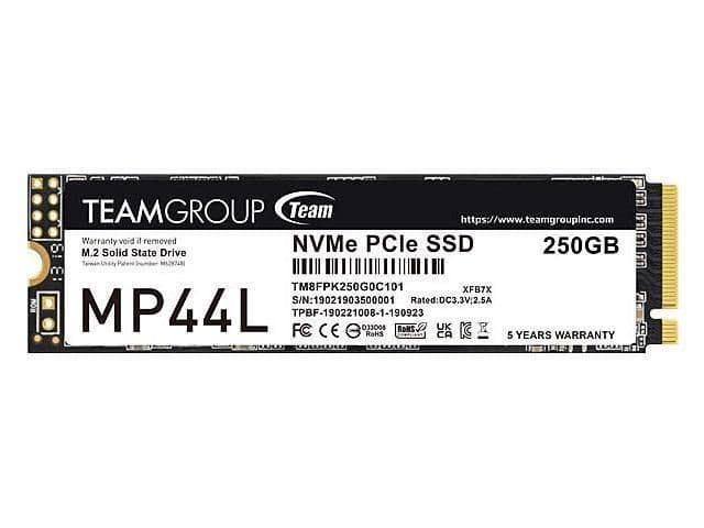TEAMGROUP MP44L 250GB M.2-2280 SSD PCIe 4.0 X4 NVMe image