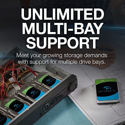 Seagate SkyHawk AI 8TB 3.5" HDD 7200RPM SATA image