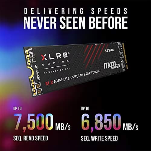 PNY XLR8 1TB M.2 SSD PCIe 4.0 NVMe (w/Heatsink) image