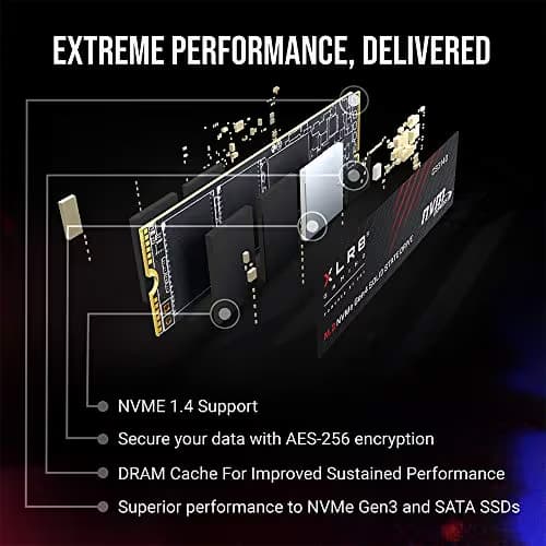 PNY XLR8 1TB M.2 SSD PCIe 4.0 NVMe (w/Heatsink) image