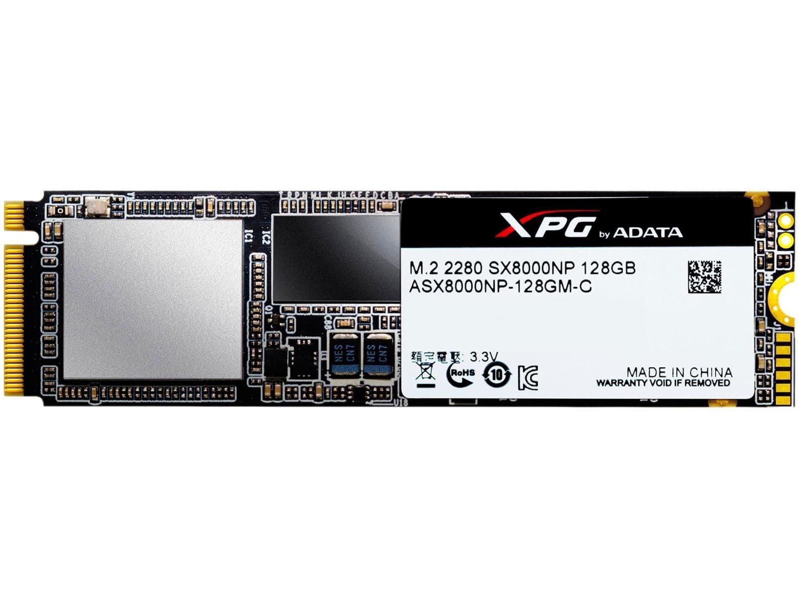 ADATA XPG SX8000 128GB M.2-2280 SSD PCIe 3.0 X4 NVMe main image